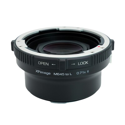 XPimage Focal Reducer Booster Adapter for Mamiya 645 Lens to Leica L SL Camera
