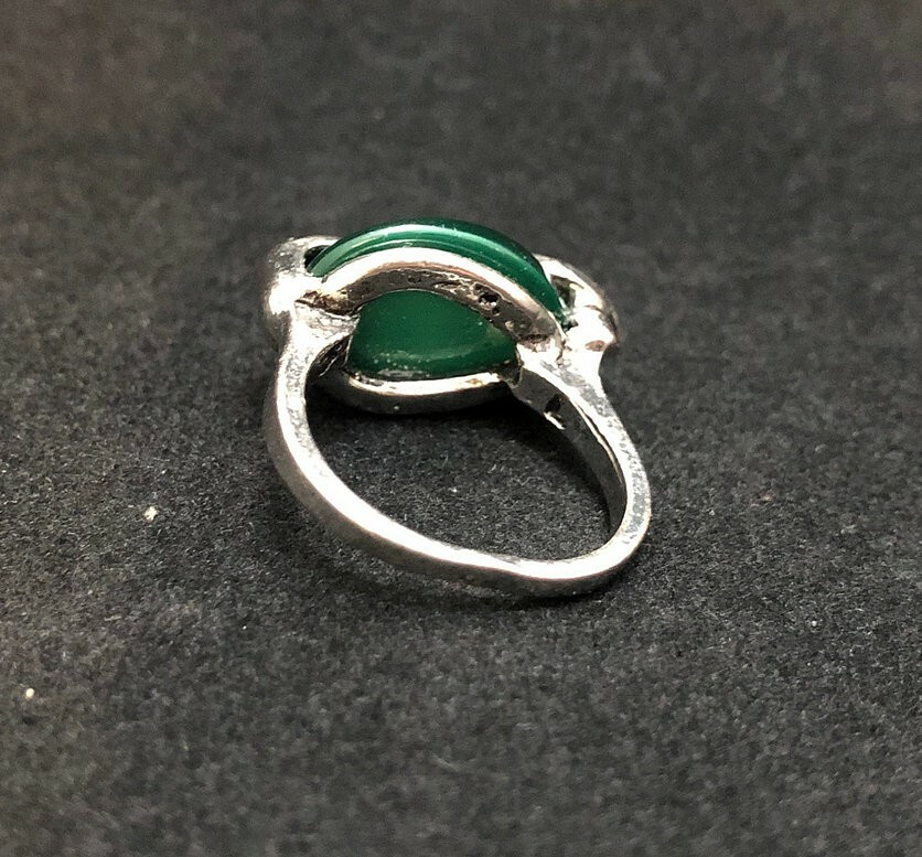 Emerald Sterling Silver Ring - image 5
