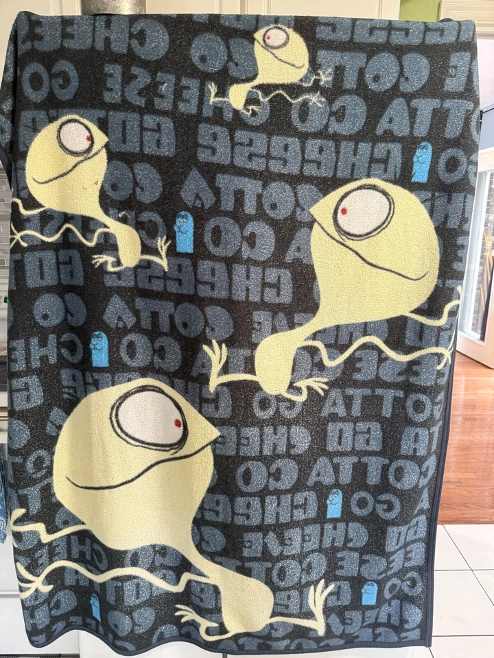 Cartoon Network: Fosters Home For Imaginary Friends Cheese & Bloo Blanket  RARE! - Image 2 of 4