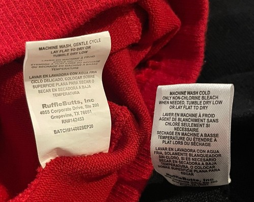 RuffleButts Footless Tights Solid Red & Black - Lot of 2 Girls 4T-6 - Picture 11 of 11