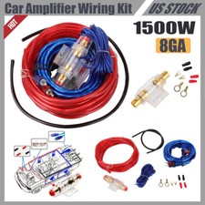 8GA 1500W Car Audio Cable Kit Amp Install RCA Subwoofer Sub Wiring Direct fit