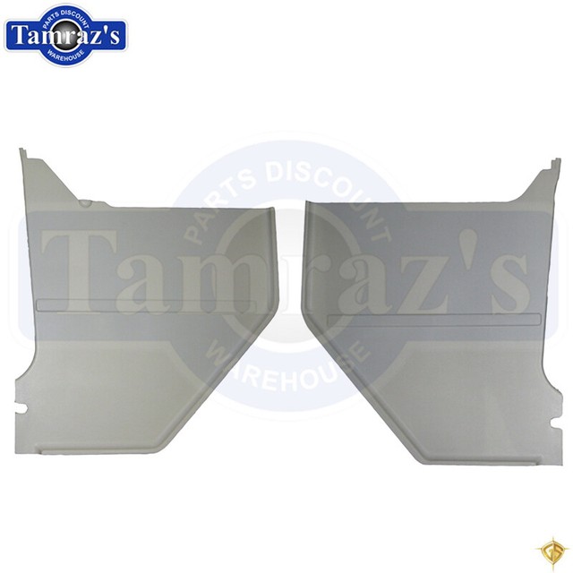 6566 Ford Mustang Coupe Front Floor Kick Panel Trim PAIR White eBay