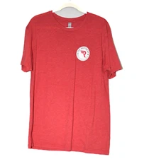 Next Level Men Red T-Shirt Graphic Logo The Refinery Crewneck Short Sleeve Large