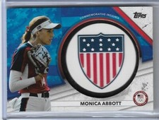 2020 TOPPS OLYMPICS MONICA ABBOTT INSIGNIA /99 CARD ~ USA SOFTBALL 2021 ~ TENN