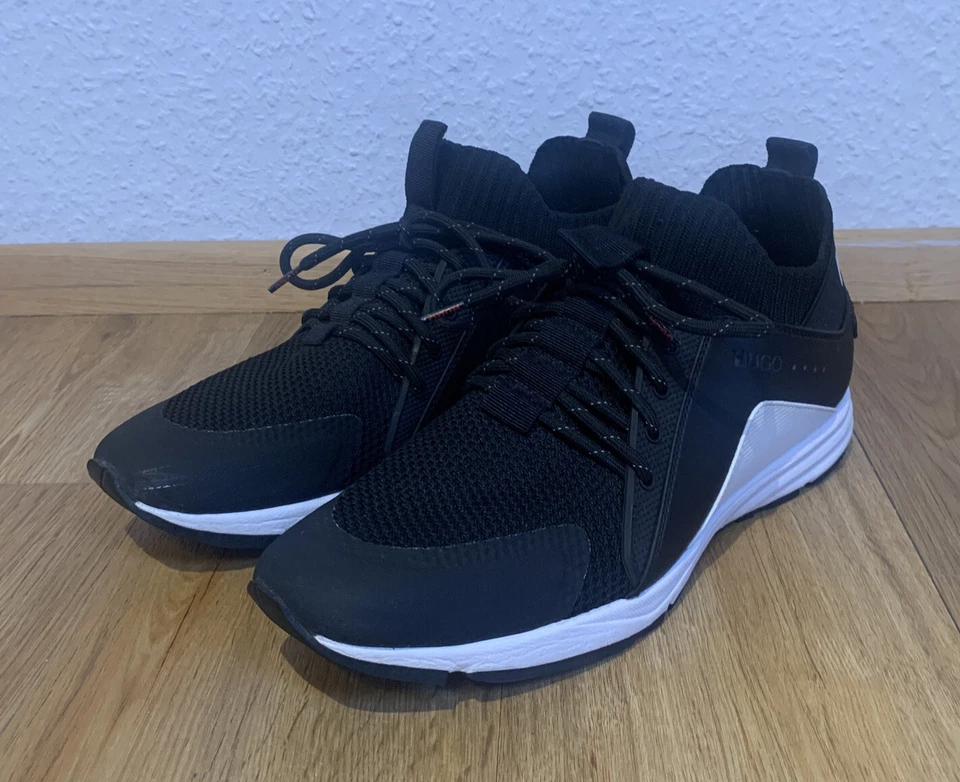 Hugo Boss Sneaker Herren Cubite_Runn Schuhe 41 Schwarz Sportschuh **NEUWERTIG** - Bild 4 von 4