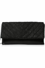 Steve Madden Clutch Crossbody Bag Purse Womens Black Dollie RETAIL 78