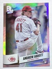 2024 Topps Big League Reds Andrew Abbott Rainbow Foil Parallel Rookie Card #206. rookie card picture