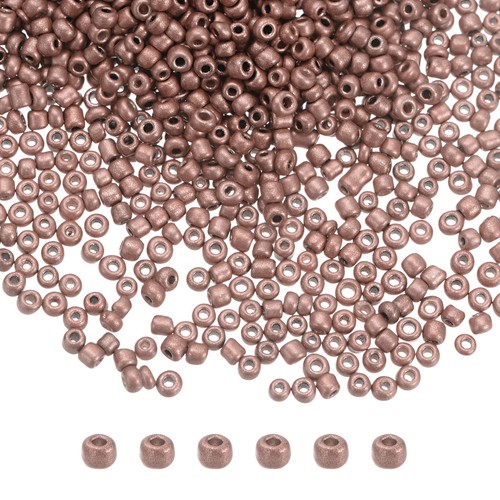 Lot D'environ 1000 Perles Rocaille En Verre Rose Nacré - 2mm, Trou 1mm - Pour Bijoux