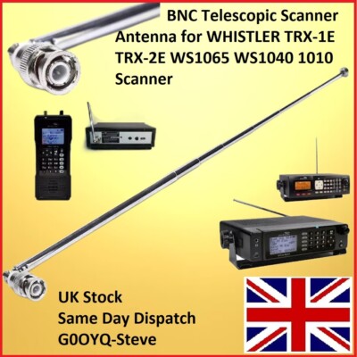 BNC Teleskop Scanner Antenne WHISTLER TRX-1E TRX-2E WS1065 WS1040 1010 Scanner