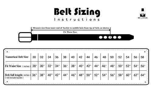 Men's Genuine Leather Dress Belt, Handmade, 36 (waist 34 - 35) Whole Black - Bild 5 von 6