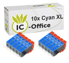 10x CLI 526 cyan für PIXMA IP4850 IP4950 IX6520 IX6550 MG5350 MG6120 MG6150 NEU