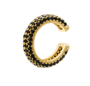 Authentic 1Pc Women Girl Width Band Silver Gold Plated Micro Pave CZ Ear Cuff Earrings I72