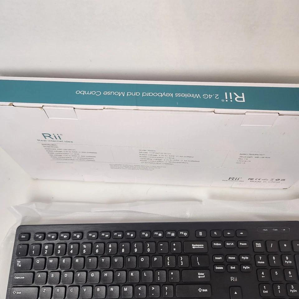 Wireless Keyboard & Mouse Combo Rii RK200 Standard Office for Windows & Android - Image 4 of 4