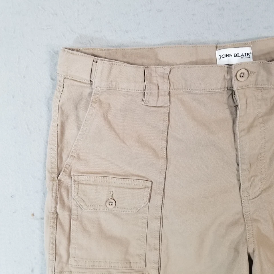 John Blair Carga Senderismo Pantalones Cortos Hombre 44x8 Beige Confort Cintura Elástico Exterior Foto 2 de 4