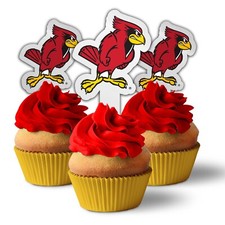 Illinois State University Cupcake Toppers Plastic ISU Cupcake Picks Mascot