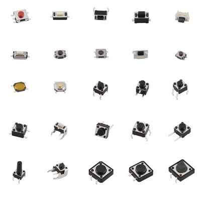 125pcs 25 Types Switches Assorted Micro Push Button Tact Switch Reset Mini Leaf