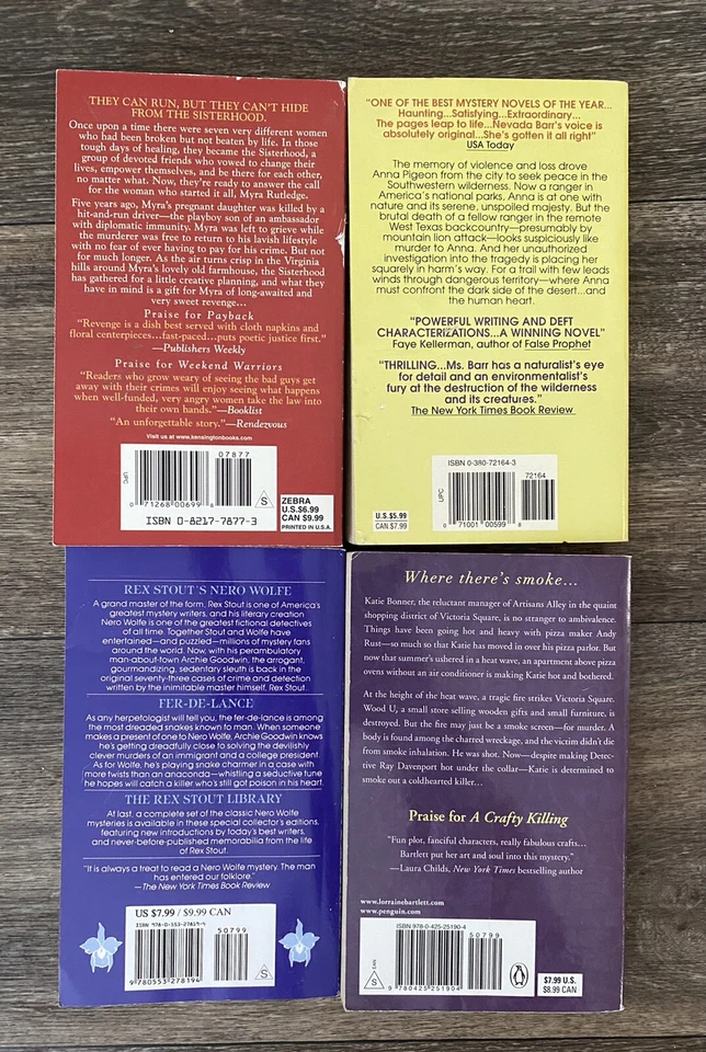 LOT of 13 PB THRILLER SUSPENSE MYSTERY NOVELS BOOKS Rex Stout Mary Balogh Barr Foto 3 de 4