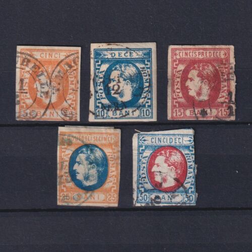 ROMANIA 1869, Sc# 37-42, CV $191, Prince Carol, Used - Foto 1 di 2