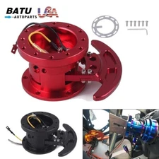 Red WorksBell Flip Up Tilt Quick Release System Steering Wheel Hub Boss Kit