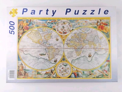 Old Map - 500 Piece Jigsaw Puzzle Complete