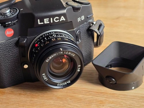 Leica R8 & Elmarit-R 28mm f2.8 1st Tested Lense OH Black Beautiful Japan Import
