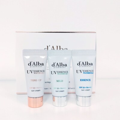 D'ALBA PIEDMONT UV Essence Waterfull Vegan Sun Cream 3-piece Kit (5mL x 3ea)