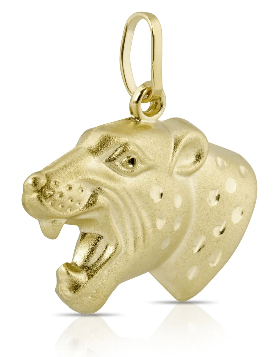 Pendentif Vintage – Panthère Et Cristaux Citrine – Couleur Or – Style Rétro