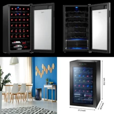 Arctic King Premium 34-Bottle Wine Cooler Refrigerator Compressor Chilling Tech