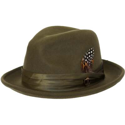 Untouchable Wool Fedora with Satin Hat Band by Bruno Capelo