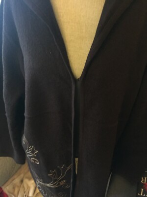 Jessica London ADORABLE Brown Sweater/Jacket with one-snap closure Size 20W