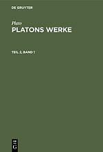 Plato: Platons Werke. Teil 2, Band 1 | Buch | 9783111069142