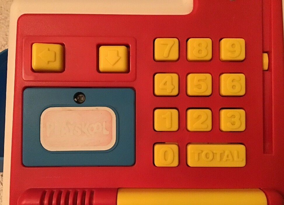 Playskool SHOPPIN' SOUNDS Cash Register VINTAGE, Model 344, No Money