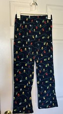 Boys Fleece Christmas Lights PJ Pants Size 10