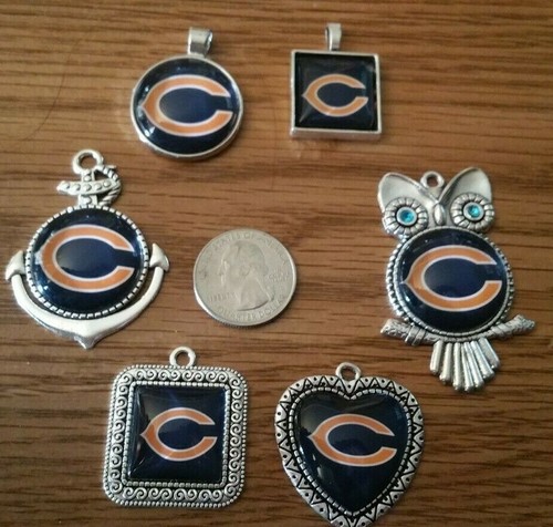 NFL Football Heart Team Pendant Charms Necklace lot pick your team Jewelry L@@K - Picture 7 of 33