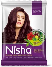 Nisha Henna Based Hair Color 15gm Each Sachet No Ammonia Long Lasting Pack of10