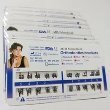 10 Sets Dental Metal Brackets MIM Monoblock Mini Roth 018 345 Hooks Mesh Base
