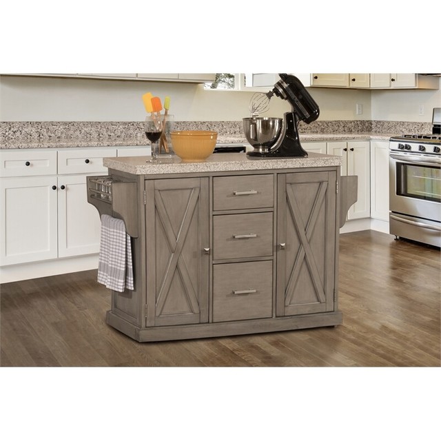 Wildon Home Cottonwood Kitchen Island With Granite Top For Sale