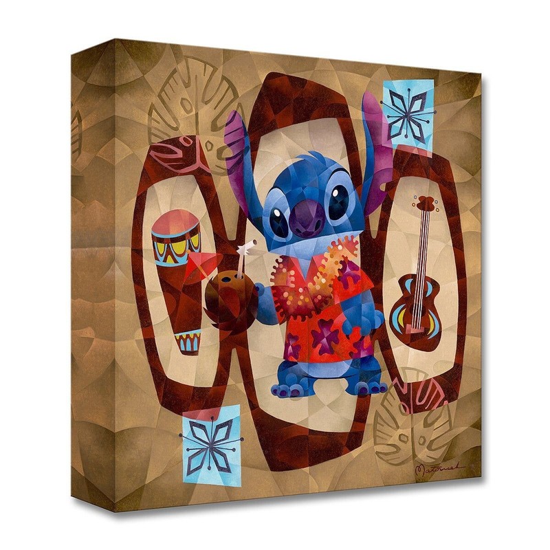 Lilo & Stitch Disney Fine Art Tom Matousek Lt Ed TOC Canvas Print Stitch Life