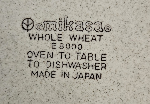 12 Pc Mikasa Whole Wheat Stoneware E8000. (5) Salad Plates (7) Saucers. FREESHIP - Picture 4 of 17