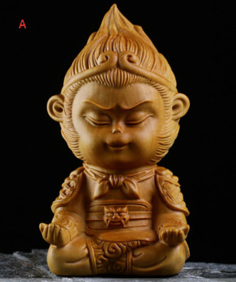 7X4.5X4 Cm 1pc Carved Xwood Carving : Monkey King （ 4 Styles)