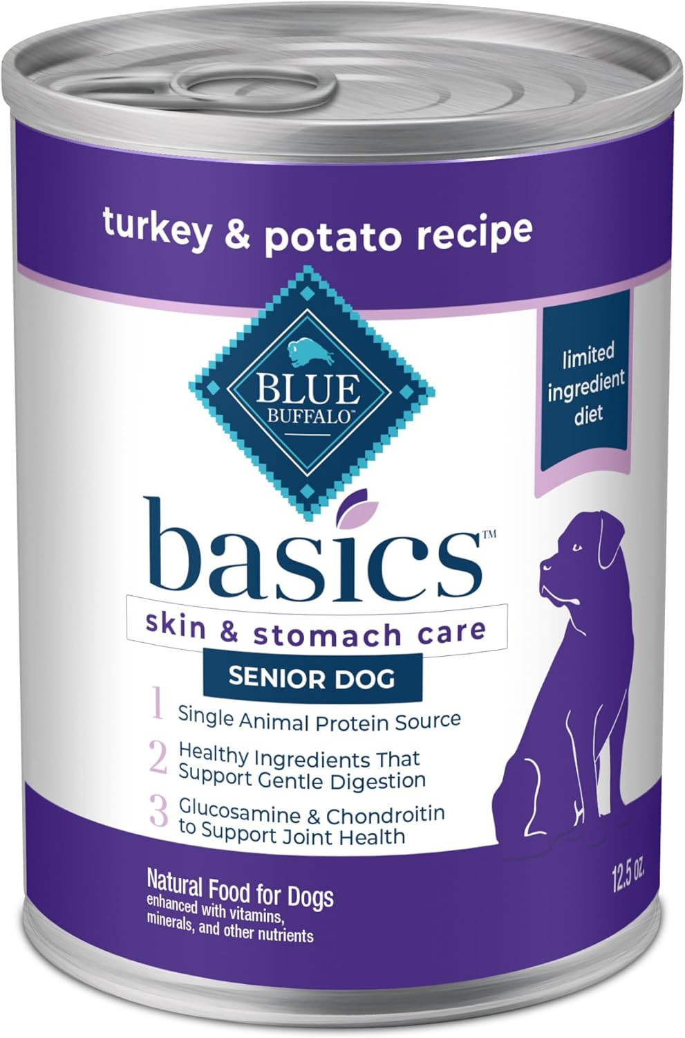 Basics Grain-Free Senior Wet Dog Food, Skin & Stomach Care, 