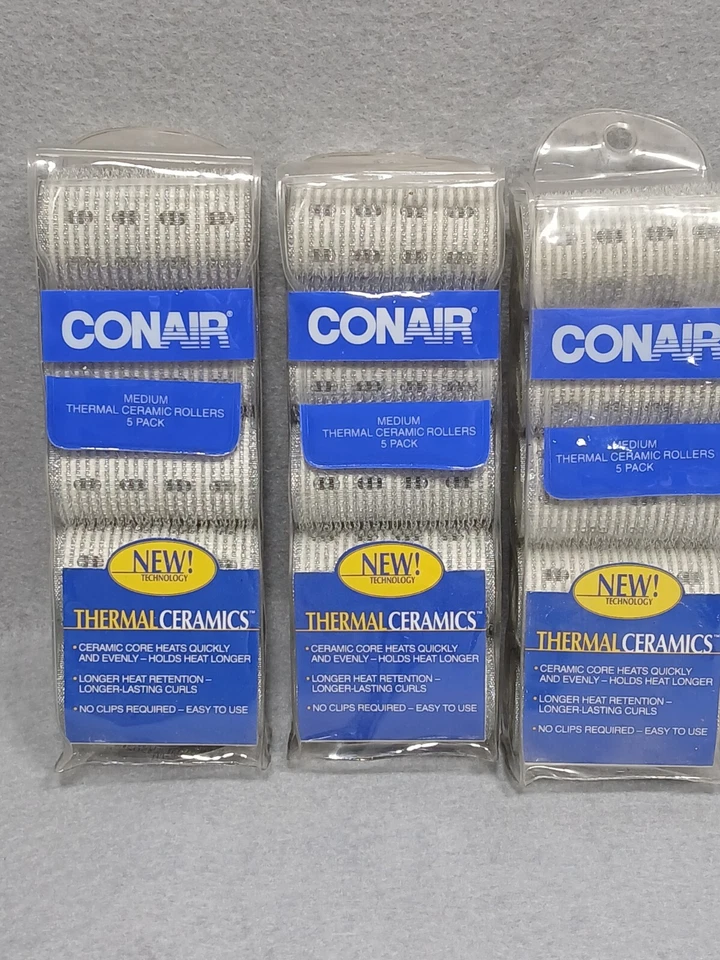Rolos térmicos de cerâmica Conair 7 PACOTES de 4 rolos cada 1-XLarge, 3-Grande, 3-Med - Imagem 4 de 4