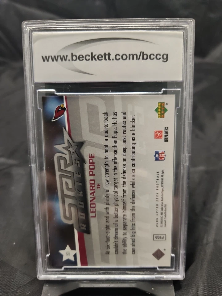 #263 Leonard Pope 2006 Upper Deck BCCG 10 MT+ - Exclusive Edition Rookie Foil - Image 2 of 2