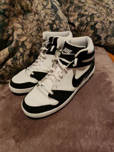 Nike Prestige IV High Top Basketball Shoes White Black Men's  13 Athletic  - Picture 1 of 14