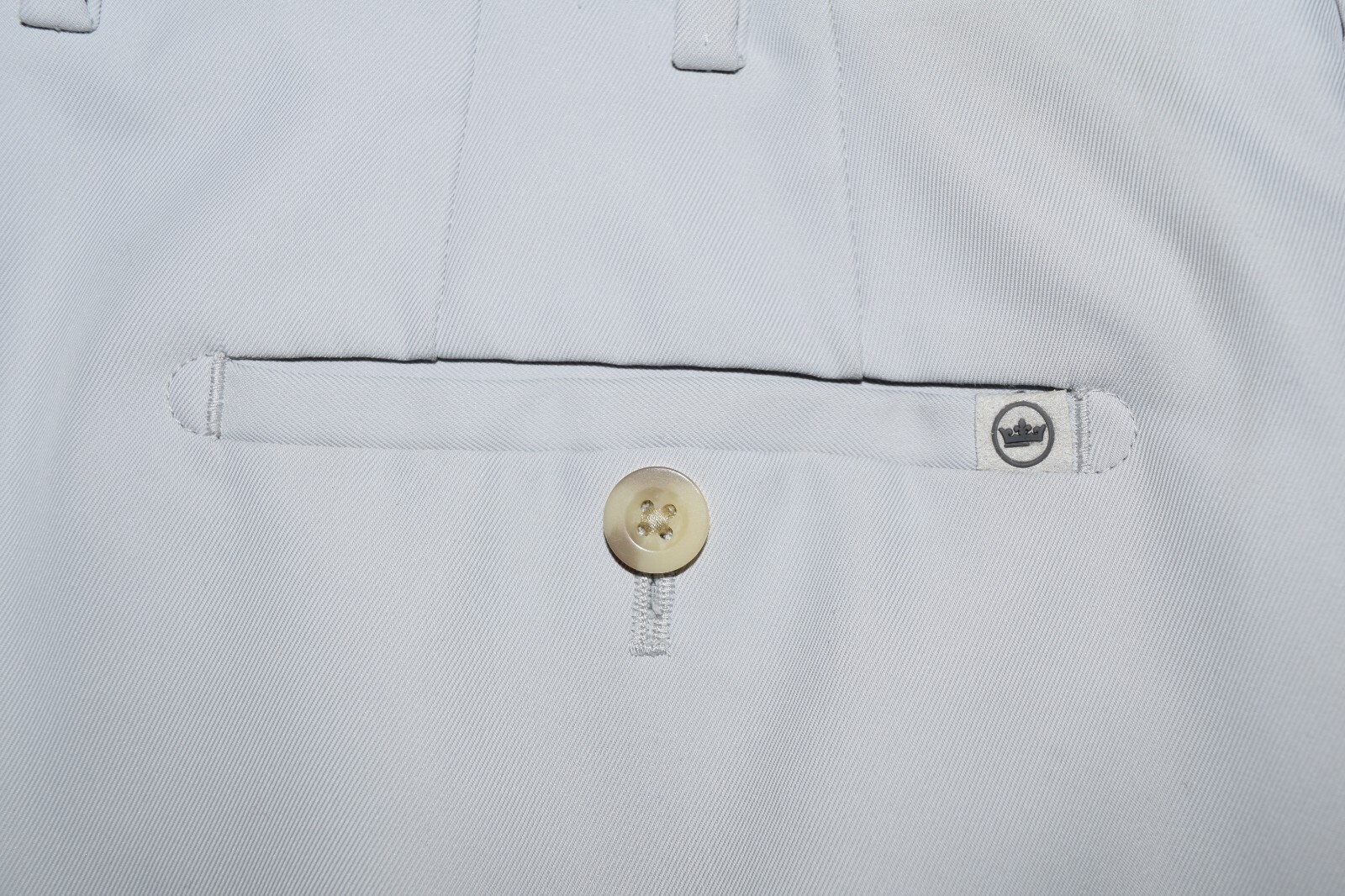 Men's Peter Millar Solid Light Gray Flat Front At… - image 10