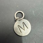 Sterling Silver .925 Monogram M Disc Charm Pendant by Altruette – 0.5"