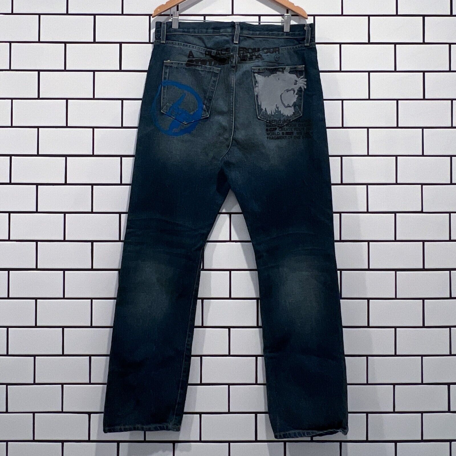 TRAVIS SCOTT CACTUS JACK FOR FRAGMENT FROM OUR MINDS DENIM PANT WASHED BLUE