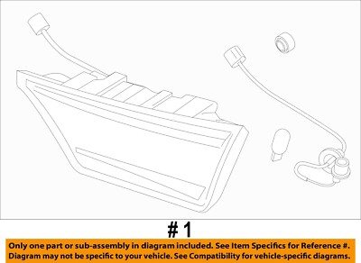 2019 Kia Forte Backup Lamp Reverse Light Driver Left LH LED OEM  