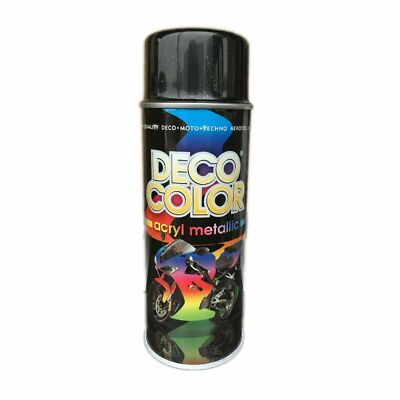 DECO COLOR Lackspray Metallic-Effekt Sprühlack Spraydose Schwarz Metallic 400ml