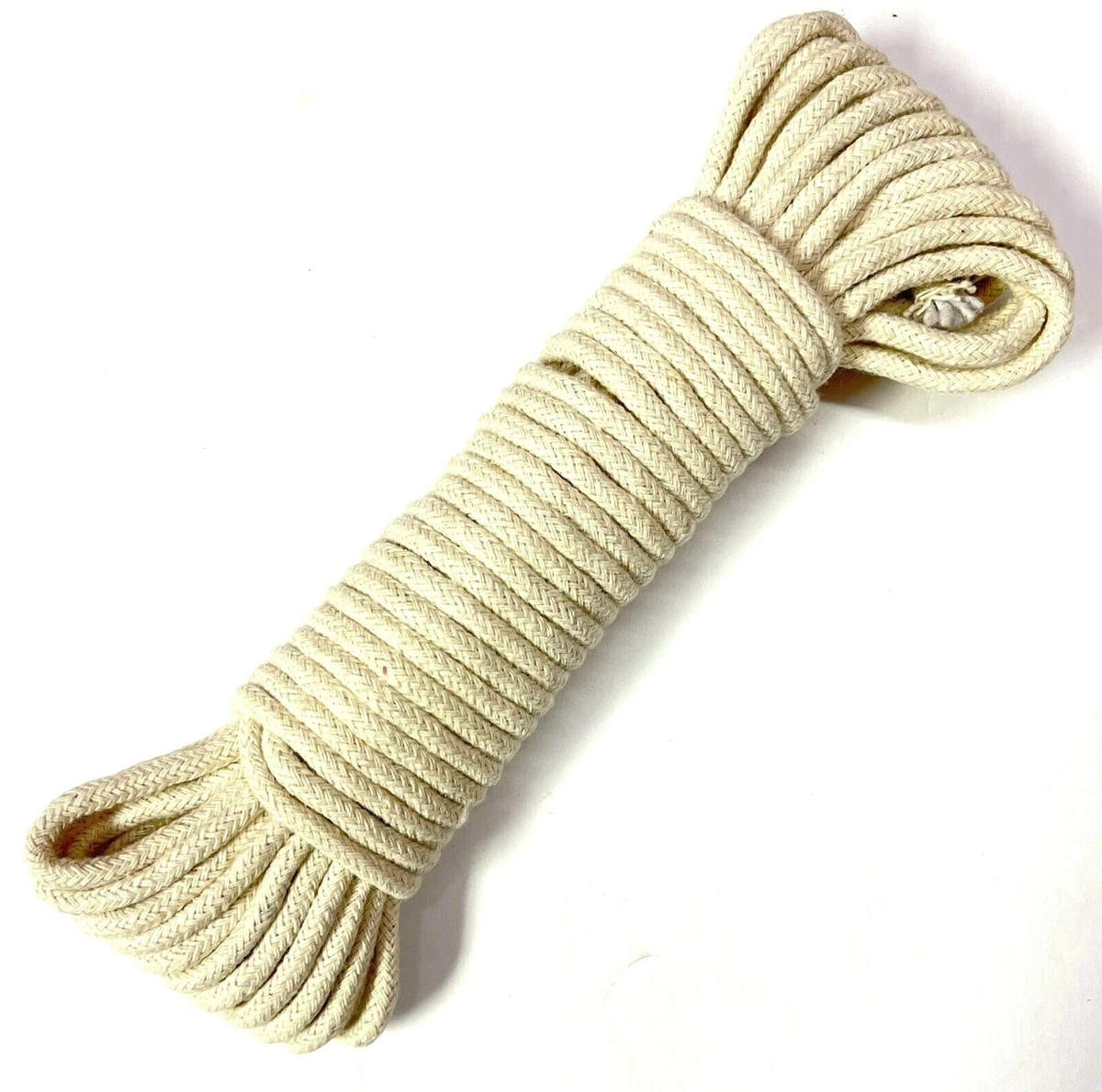 100% Cotton Twisted Rope White 39 Ft. all-purpose soft and strong rope